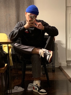 「UNION（ユニオン）のアイテム（シューズ）」を使った、doloさん（メンズ・173cm）の冬コーディネート