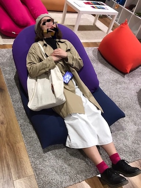 「NANO universe（ナノユニバース）のアイテム（ハンチング/ベレー帽）」を使った、tnkさん（レディース・163cm）の春コーディネート