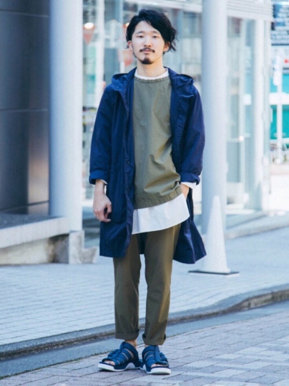YutaYanagihoriさんの「Lee×DOORS-natural- 布帛 H/S Pullover T（URBAN RESEARCH DOORS MENS）」を使ったコーディネート
