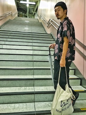 「Chaco（チャコ）のアイテム」を使った、YutaYanagihoriさん（メンズ・164cm）の夏コーディネート