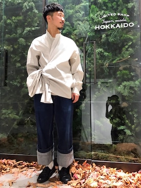 「HED MAYNER（ヘドメイナー）のアイテム」を使った、YutaYanagihoriさん（メンズ・164cm）の冬コーディネート