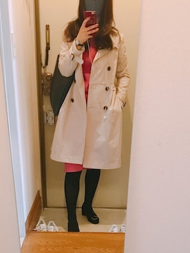 「MISCH MASCH（ミッシュマッシュ）のアイテム（トレンチコート）」を使った、momoさん（レディース・163cm）の春コーディネート
