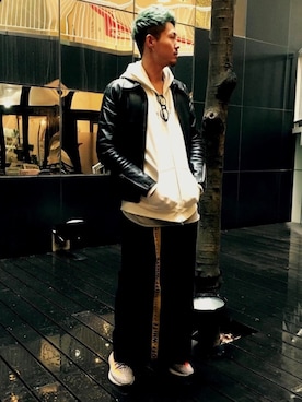 「M（エム）のアイテム（ジャケット/アウター）」を使った、K☻KOさん（メンズ・175cm）の春コーディネート