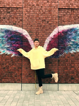 「OFF-WHITE」｜「アイテム（ブーツ）」を使った、K☻KOさん（メンズ・175cm）の秋コーディネート