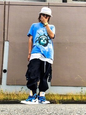 「OFF-WHITE」｜「アイテム（腕時計）」を使った、K☻KOさん（メンズ・175cm）の夏コーディネート