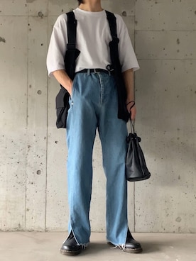 「stein（シュタイン）のアイテム（ベスト）」を使った、Kuroさん（メンズ・168cm）の夏コーディネート