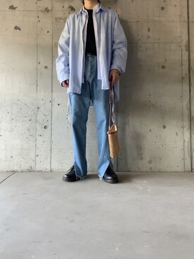 「KAIKO（カイコー）のアイテム（デニムパンツ）」を使った、Kuroさん（メンズ・168cm）の夏コーディネート