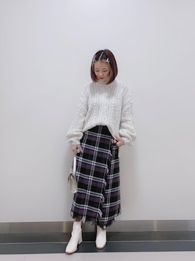「PAGEBOY（ページボーイ）のハクミニショルダーBAG（ショルダーバッグ）」を使った、まいてぃさん（レディース・157cm）の秋コーディネート