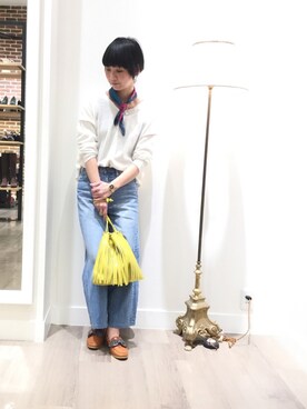「ORiental TRaffic（オリエンタルトラフィック）のアイテム（ローファー）」を使った、WA ORientalTRaffic mozoワンダーシティ店さん（レディース・160cm）の冬コーディネート