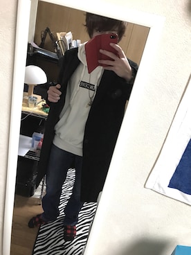 「WEGO（ウィゴー）のアイテム（トレンチコート）」を使った、たけさん（メンズ・171cm）の冬コーディネート