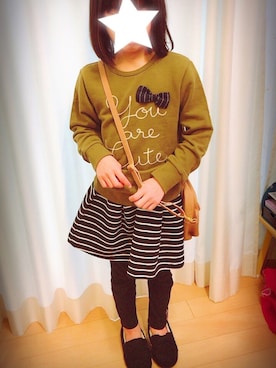 「小2」｜misuzu◡̈tokiyaさん（キッズ・130cm）の冬コーディネート