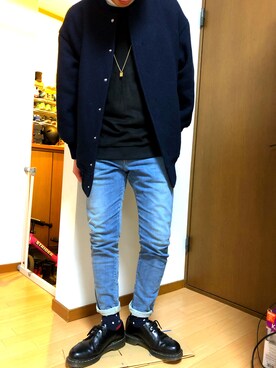 「zucca」｜「アイテム（ブルゾン）」を使った、takapir0さん（メンズ・171cm）の冬コーディネート