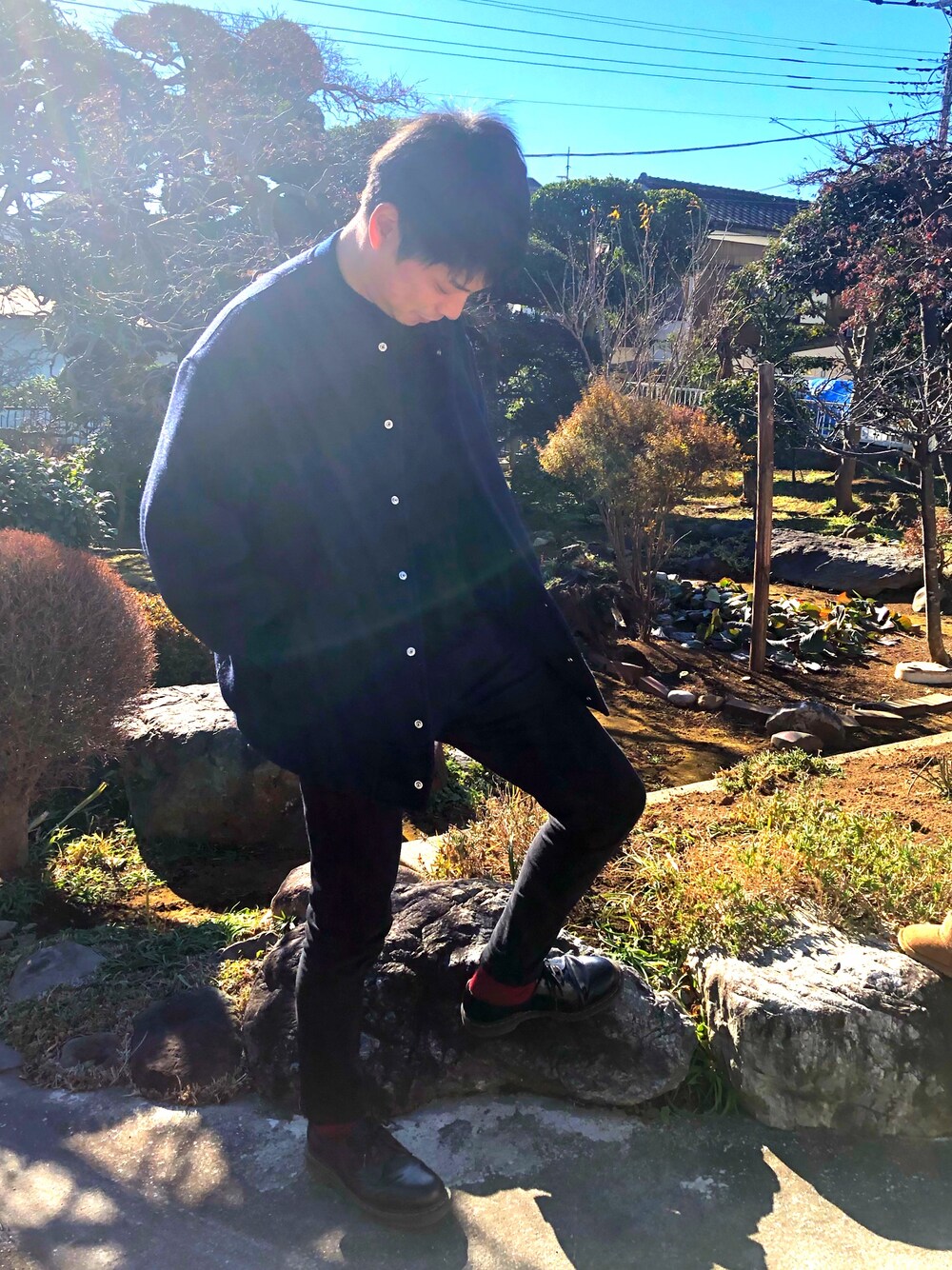 「スキニー、シンプル、ciaopanic、zucca、URBAN RESEARCH、Dr.Martens、お正月、あけおめ、ことよろ、2019」｜「CIAOPANICのアイテム（スウェット、ブラック系）」を使った、takapir0さん（メンズ・171cm）の冬コーディネートの1枚目の写真
