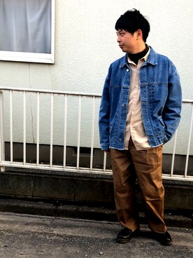 「coca（coca）（コカ）のアイテム（ジャケット/アウター）」を使った、takapir0さん（メンズ・171cm）の冬コーディネート