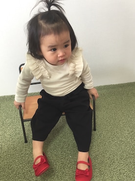 「H&M（エイチ・アンド・エム）のアイテム（シューズ）」を使った、himariさん（キッズ・80cm）の冬コーディネート