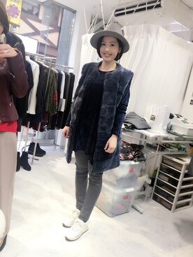 「MOTEL（モーテル）のアイテム」を使った、ebia'sSTOREさん（レディース・166cm）の冬コーディネート