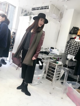 「MOTEL（モーテル）のアイテム」を使った、ebia'sSTOREさん（レディース・165cm）の冬コーディネート
