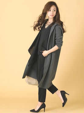 「PourVous（プールヴー）のアイテム」を使った、sierraさん（レディース・156cm）の冬コーディネート