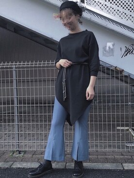 「JEANASIS（ジーナシス）のアイテム（ハンチング/ベレー帽）」を使った、マ モ リさん（レディース・172cm）の春コーディネート