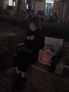 「5（ファイブ）のアイテム（ワンピース/ドレス）」を使った、Serena Chienさん（レディース・159cm）の冬コーディネート