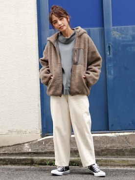 「NAVY（ネイビー）のアイテム」を使った、マックハウスZOZOスタイリスト レディースさん（レディース・163cm）の秋コーディネート