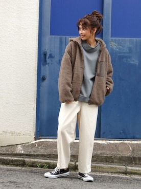 「アイテム（トップス、ブラウン系）」を使った、マックハウスZOZOスタイリスト レディースさん（レディース・163cm）の冬コーディネート