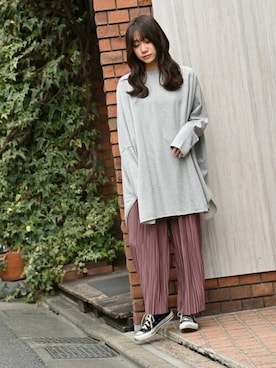 「NAVY（ネイビー）のアイテム」を使った、マックハウスZOZOスタイリスト レディースさん（レディース・162cm）の春コーディネート