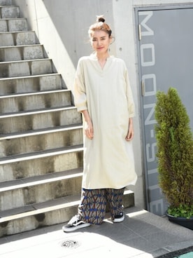 「NAVY（ネイビー）のアイテム」を使った、マックハウスZOZOスタイリスト レディースさん（レディース・163cm）の春コーディネート