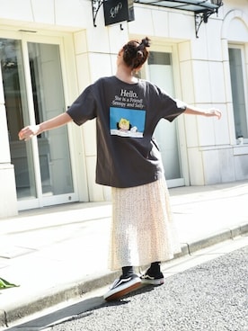 「PEANUTS（ピーナッツ）のアイテム」を使った、マックハウスZOZOスタイリスト レディースさん（レディース・163cm）の春コーディネート