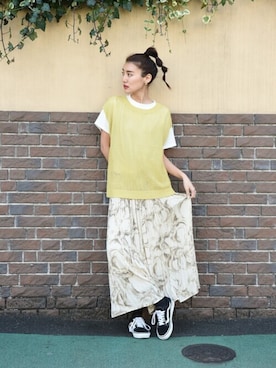 「NAVY（ネイビー）のアイテム」を使った、マックハウスZOZOスタイリスト レディースさん（レディース・163cm）の春コーディネート