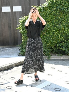 「NAVY（ネイビー）のアイテム」を使った、マックハウスZOZOスタイリスト レディースさん（レディース・163cm）の夏コーディネート