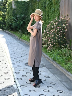 「NAVY（ネイビー）のアイテム」を使った、マックハウスZOZOスタイリスト レディースさん（レディース・163cm）の夏コーディネート