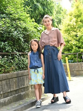 「お揃いコーデ」｜マックハウスZOZOスタイリスト レディースさん（レディース・163cm）の夏コーディネート