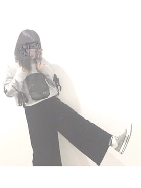 「NIKE(ナイキ)のアイテム(ショルダーバッグ)」を使った、rikaさん(レディース・163cm)の冬コーディネート