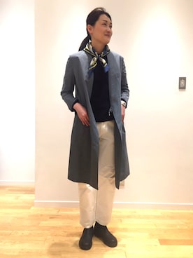 「Bshop（ビショップ）のアイテム」を使った、kitchen&garden新丸ビル店スタッフさん（レディース・170cm）の冬コーディネート