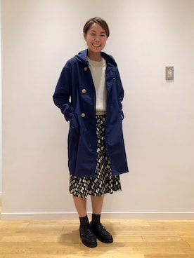 「Paraboot」｜「アイテム（その他アウター）」を使った、kitchen&garden新丸ビル店スタッフさん（レディース・160cm）の冬コーディネート