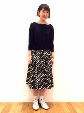 「ROBERTO COLLINA（ロベルトコリーナ）のアイテム」を使った、kitchen&garden新丸ビル店スタッフさん（レディース・155cm）の春コーディネート