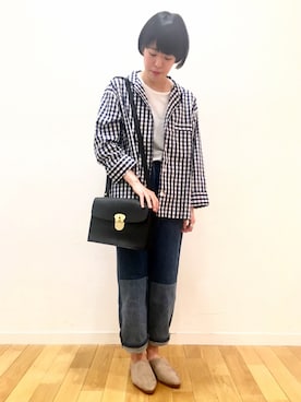 kitchen&garden新丸ビル店スタッフさん（レディース・155cm）の夏コーディネート