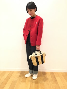 「ORCIVAL（オーシバル）のアイテム」を使った、kitchen&garden新丸ビル店スタッフさん（レディース・155cm）の秋コーディネート