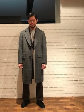 「Bshop（ビショップ）のアイテム」を使った、kitchen&garden新丸ビル店スタッフさん（メンズ・175cm）の冬コーディネート