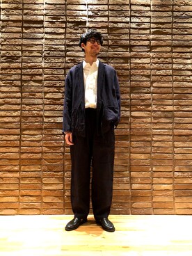 「unfil」｜「アイテム（スリッポン）」を使った、kitchen&garden新丸ビル店スタッフさん（メンズ・178cm）の春コーディネート