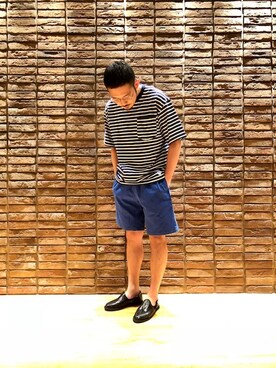 「CHAMULA（チャムラ）のアイテム（スリッポン）」を使った、kitchen&garden新丸ビル店スタッフさん（レディース・175cm）の春コーディネート