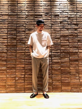 「ORCIVAL（オーシバル）のアイテム」を使った、kitchen&garden新丸ビル店スタッフさん（メンズ・178cm）の春コーディネート