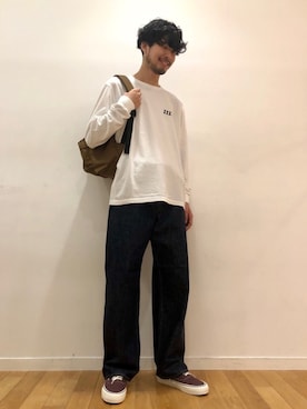 「Scye（サイ）のアイテム（パンツ）」を使った、kitchen&garden新丸ビル店スタッフさん（メンズ・178cm）の夏コーディネート
