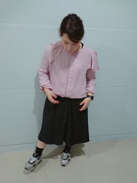 「stradivarius（ストラディバリウス）のアイテム（その他アウター）」を使った、ASAMIさん（レディース・154cm）の秋コーディネート