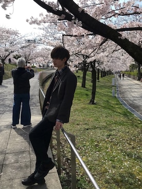 「ラルフローレンシャツ」｜「アイテム（ジャケット/アウター）」を使った、ときさん（メンズ・174cm）の春コーディネート