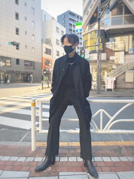 「endevice（エンデヴァイス）のアイテム（シューズ）」を使った、masa yangさん（メンズ・175cm）の冬コーディネート
