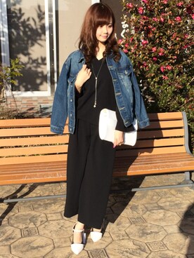 「INGNI（イング）のアイテム（オールインワン・サロペット）」を使った、INGNI（イング）さん（レディース・161cm）の冬コーディネート