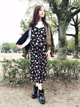 「INGNI（イング）のアイテム（オールインワン・サロペット）」を使った、INGNI（イング）さん（レディース・153cm）の春コーディネート