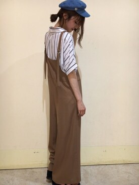 「INGNI（イング）のアイテム（オールインワン・サロペット）」を使った、INGNI（イング）さん（レディース・158cm）の夏コーディネート
